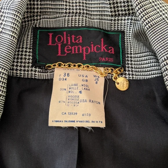 Vintage blazer pearls black white - Picture 2 of 8